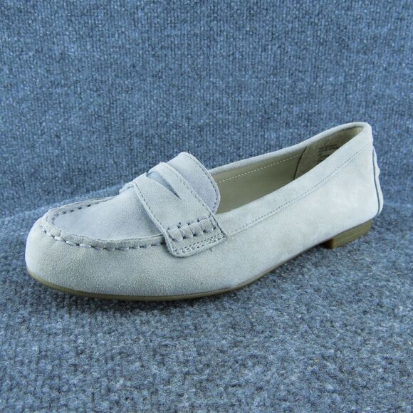 White Mountain Maurice Women Loafer Shoes Gray Suede Slip On‎ Size 9 Medium - Picture 1 of 10